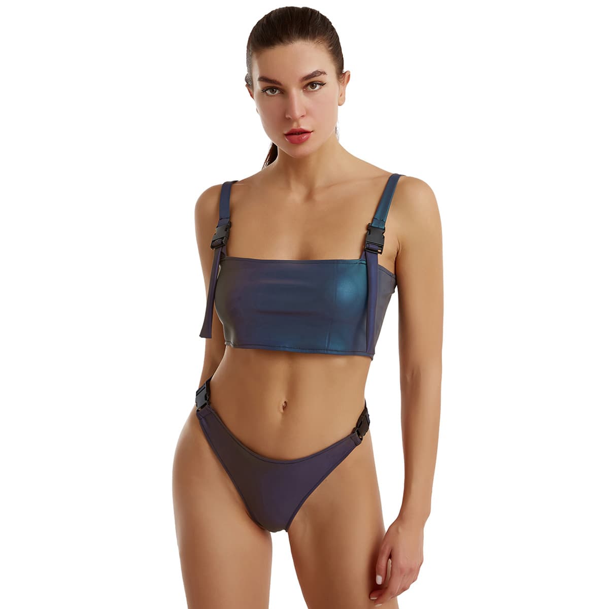 Dazzle Reflective Two Piece Bikini Set