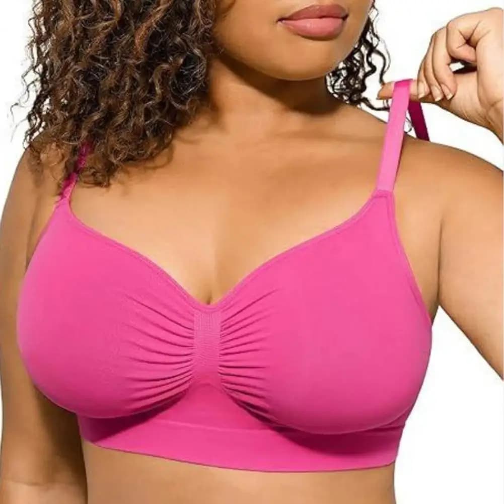 Wireless Full Coverage Seamless Sports Bra with Removable Pads