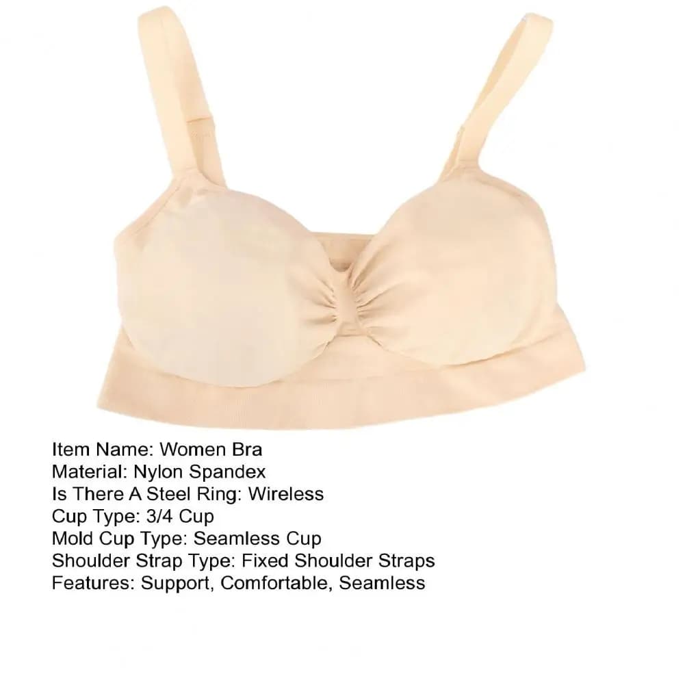 Wireless Full Coverage Seamless Sports Bra with Removable Pads