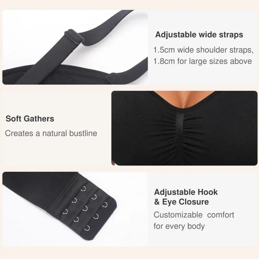 Wireless Full Coverage Seamless Sports Bra with Removable Pads