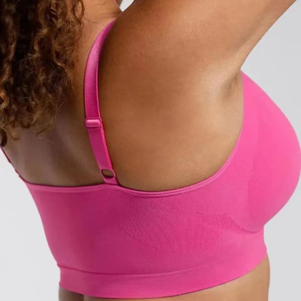 Wireless Full Coverage Seamless Sports Bra with Removable Pads