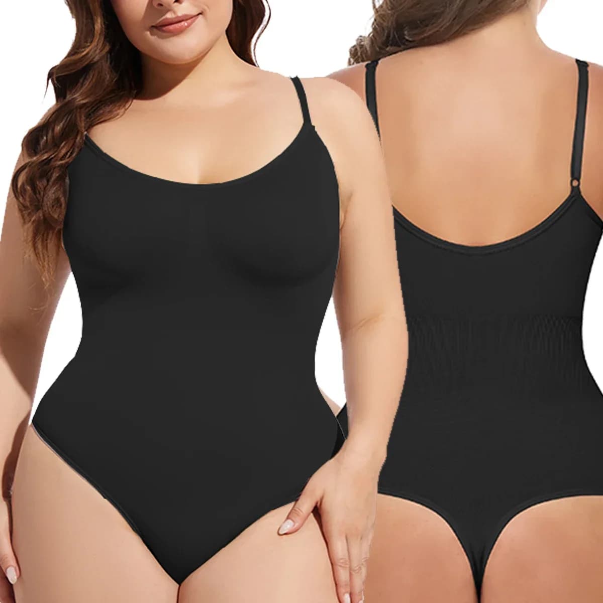 Plus Size Tummy Control Cami Bodysuit Shapewear