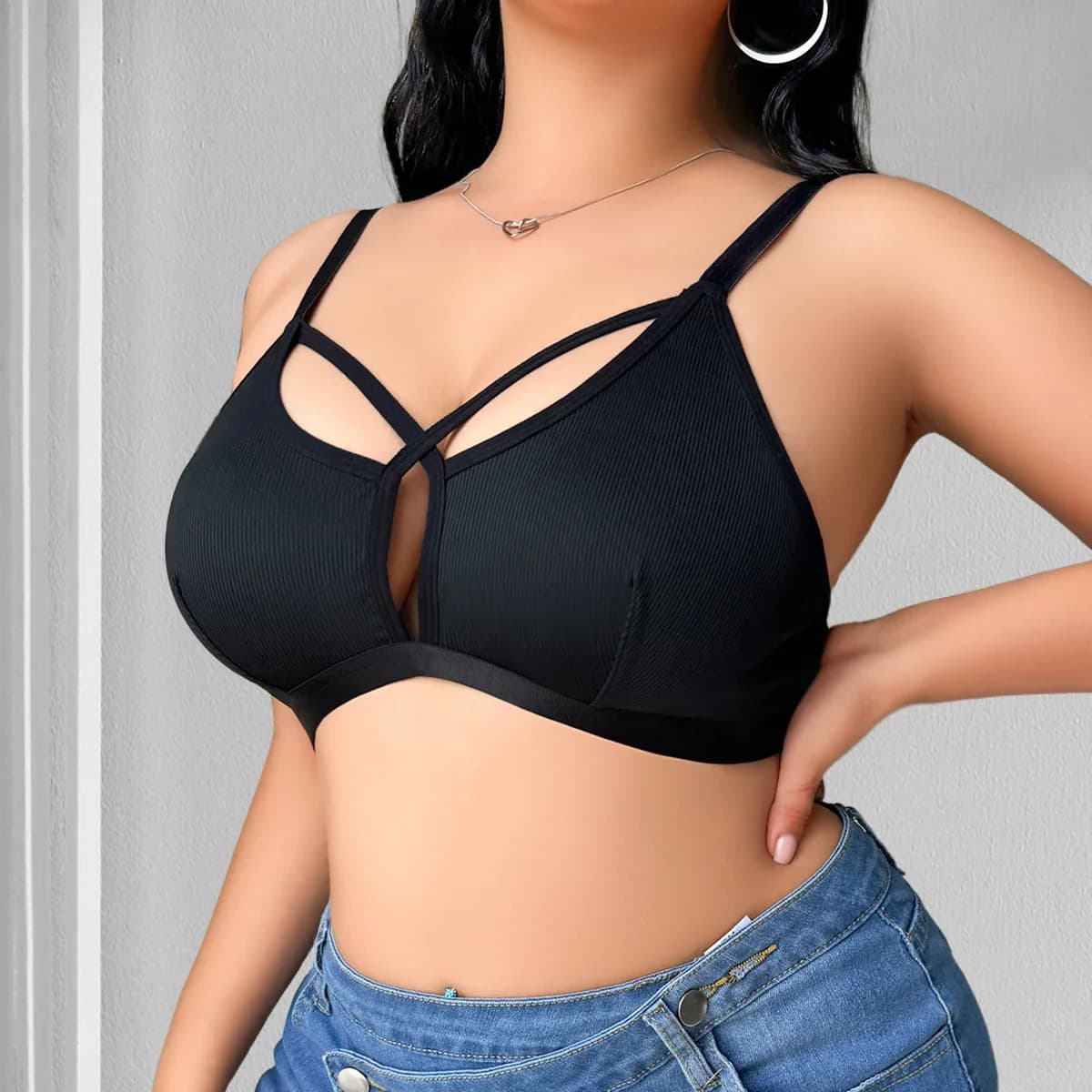 Plus Size Wireless Gathering Bra