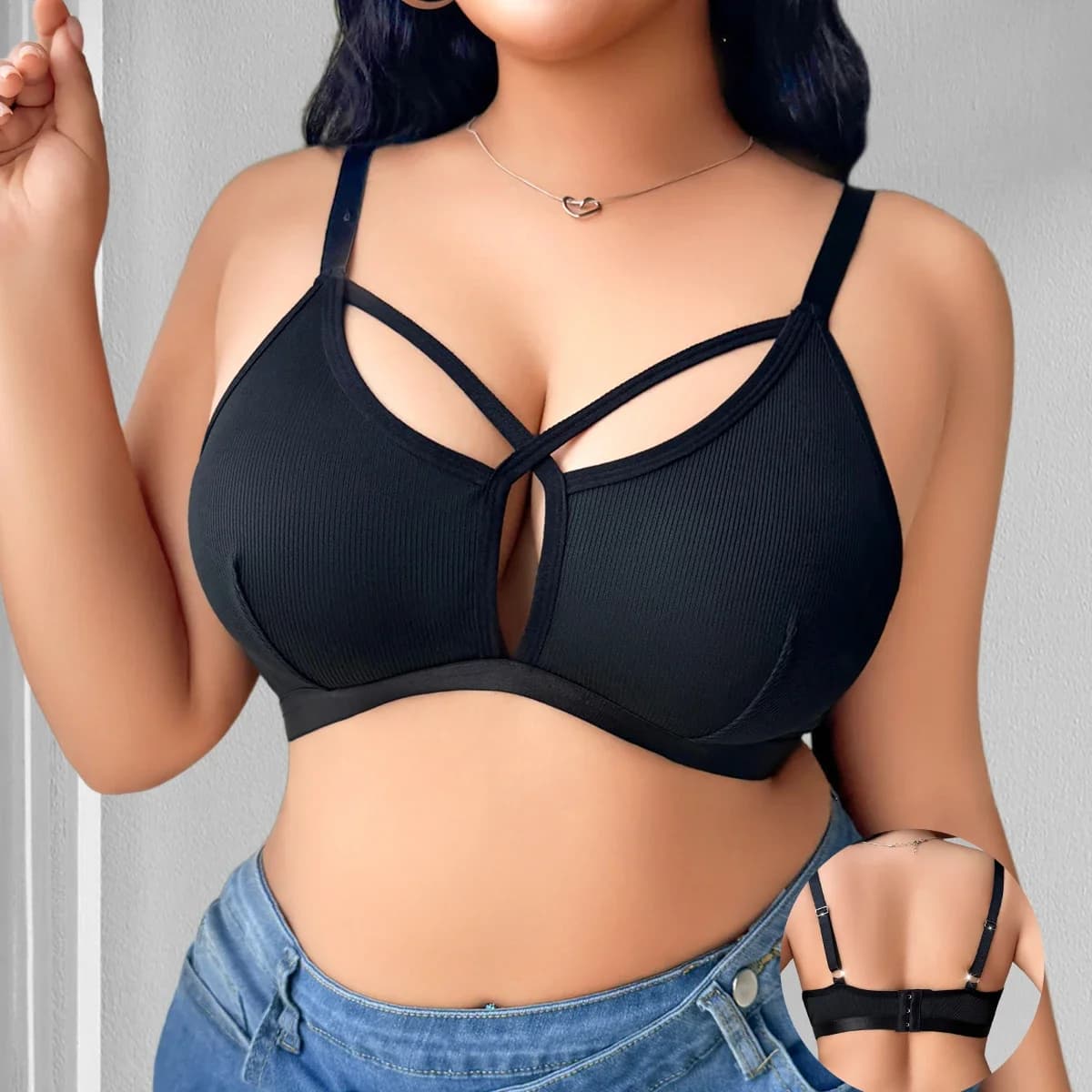 Plus Size Wireless Gathering Bra
