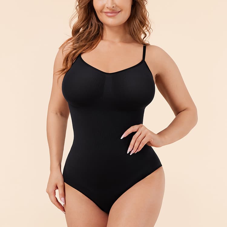 Open Crotch Thong Bodysuit Shapewear with Firm Control