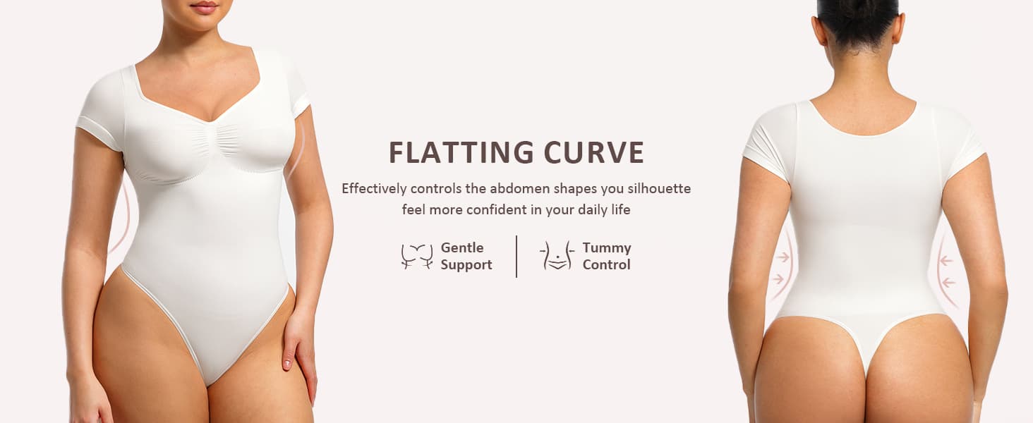 Full Sleeve V Neck Postpartum/Tummy Control - Hip Lifting Shapewear Bodysuit