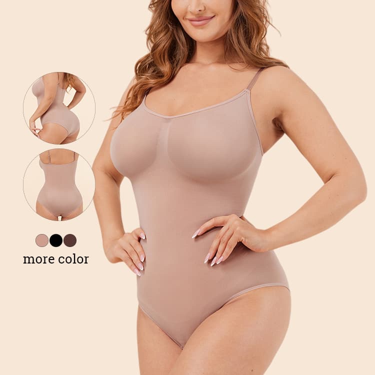 Open Crotch Thong Bodysuit Shapewear with Firm Control