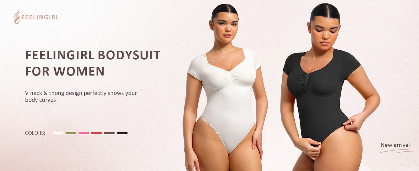 Full Sleeve V Neck Postpartum/Tummy Control - Hip Lifting Shapewear Bodysuit