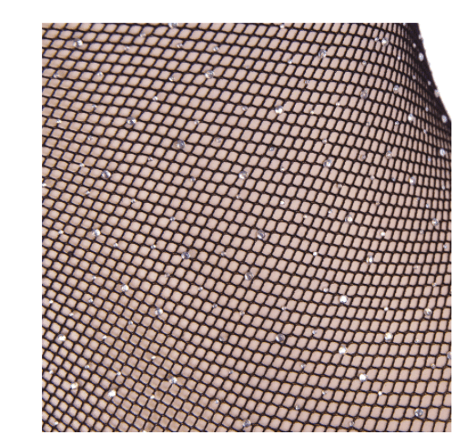 Sparkling Rhinestone Fishnet Bodysuit Off Shoulder Lingerie