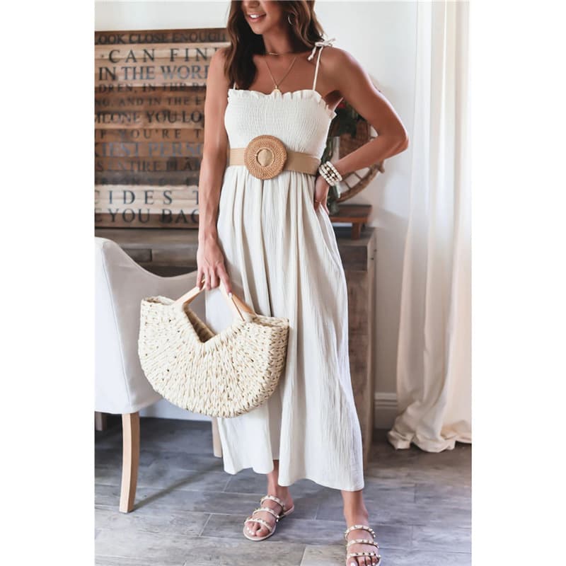 Chic Ruched Sling Jumpsuit for Effortless Style