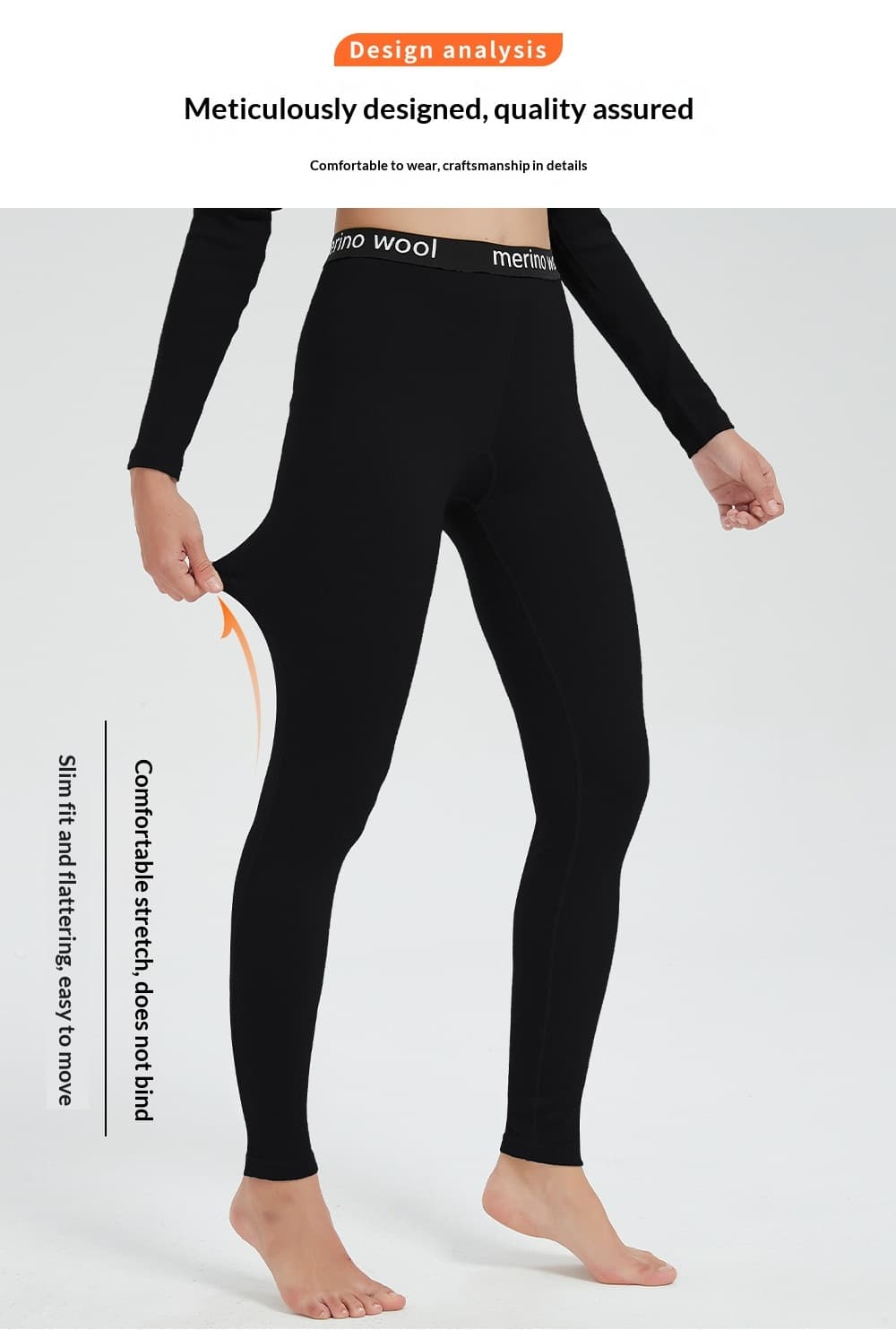 Merino Wool Thermal Leggings for Women