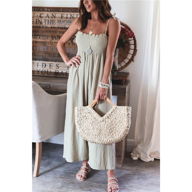 Chic Ruched Sling Jumpsuit for Effortless Style