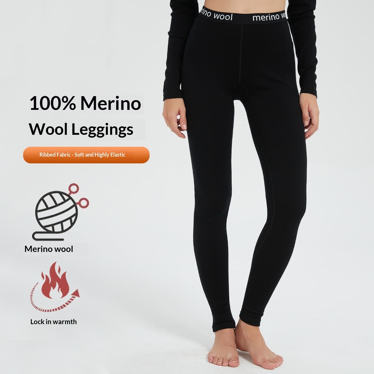 Merino Wool Thermal Leggings for Women