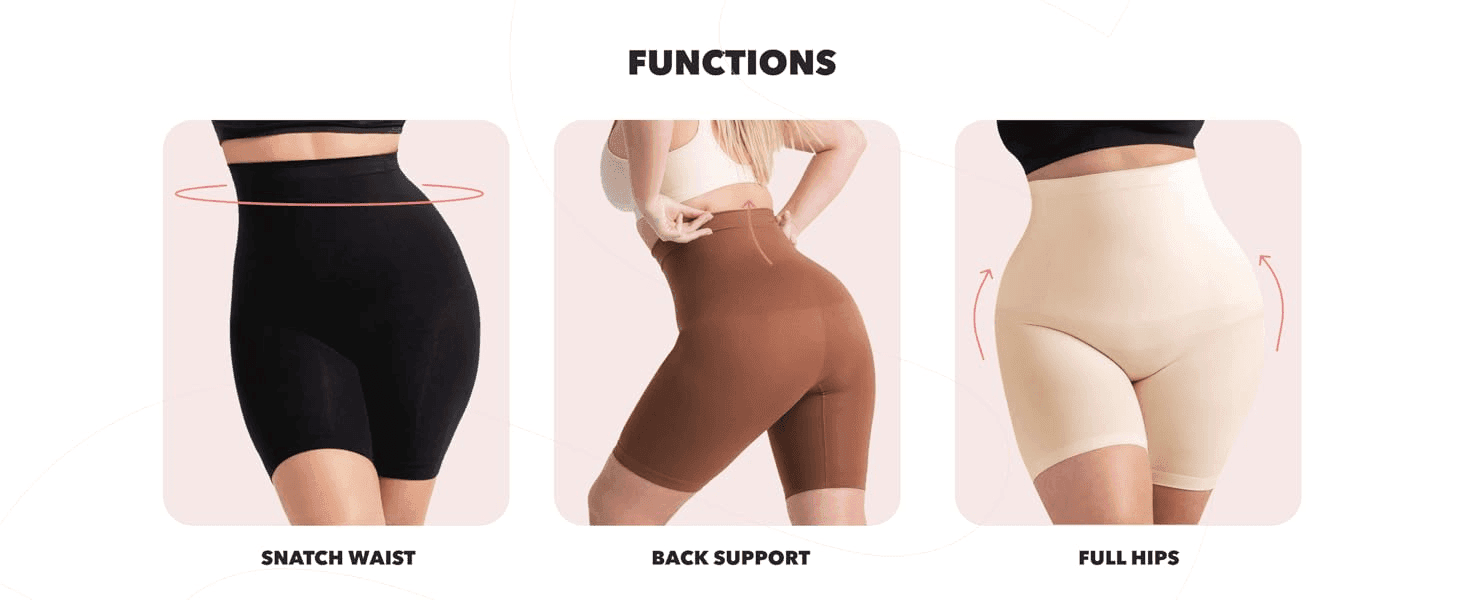 High-Waist Tummy Control Shaping Shorts
