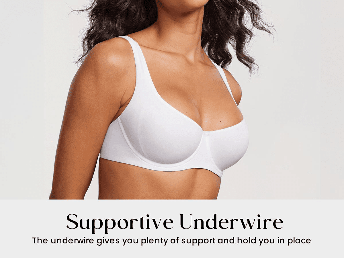 Unlined Balconette Bra Underwire Support