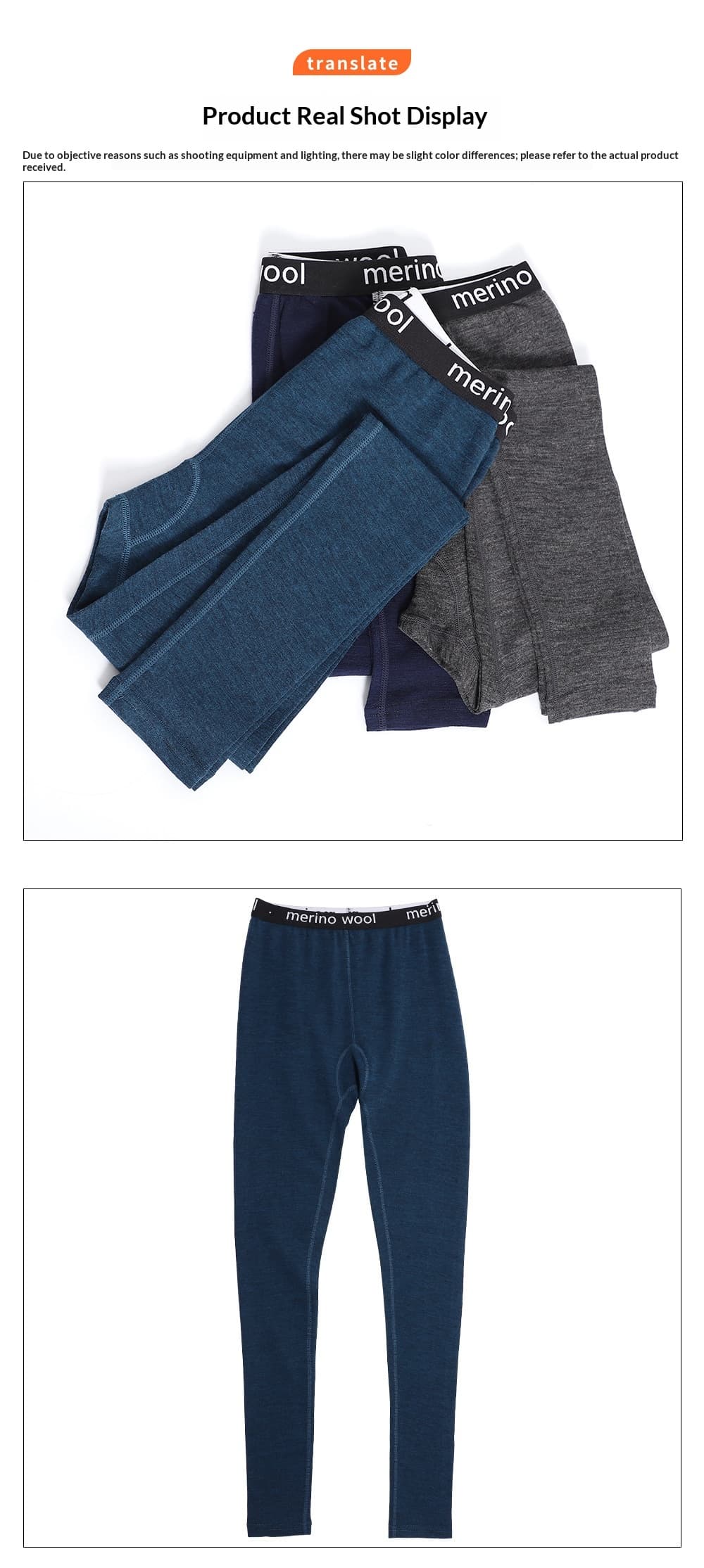 Merino Wool Thermal Leggings for Women