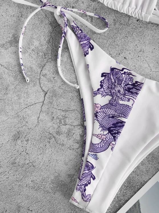 Sexy Printed String Bikini Swimsuit