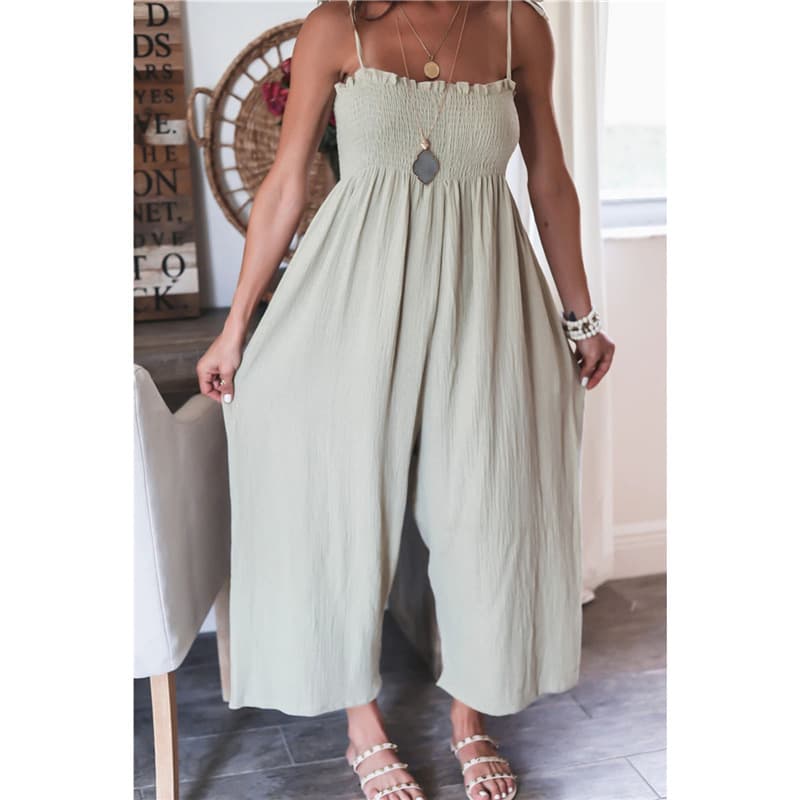 Chic Ruched Sling Jumpsuit for Effortless Style