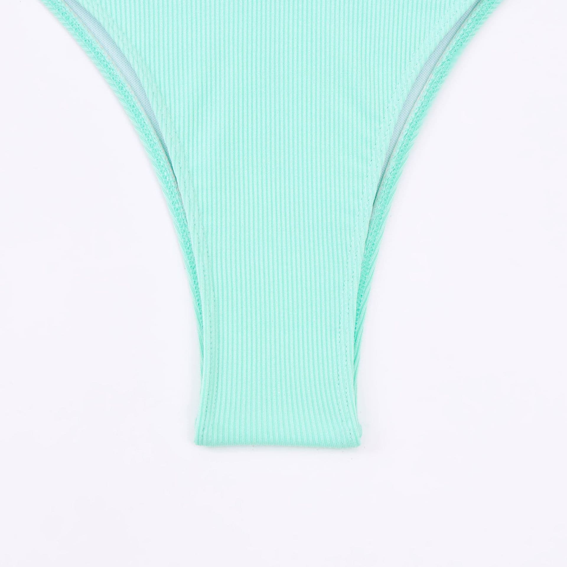 U Shaped Bikini Top with High Cut Bottoms