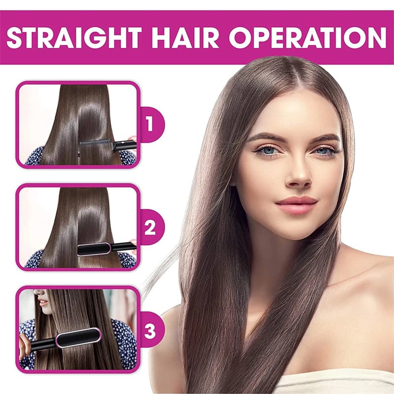 2 in 1 Hair Straightener and Curling Hot Comb