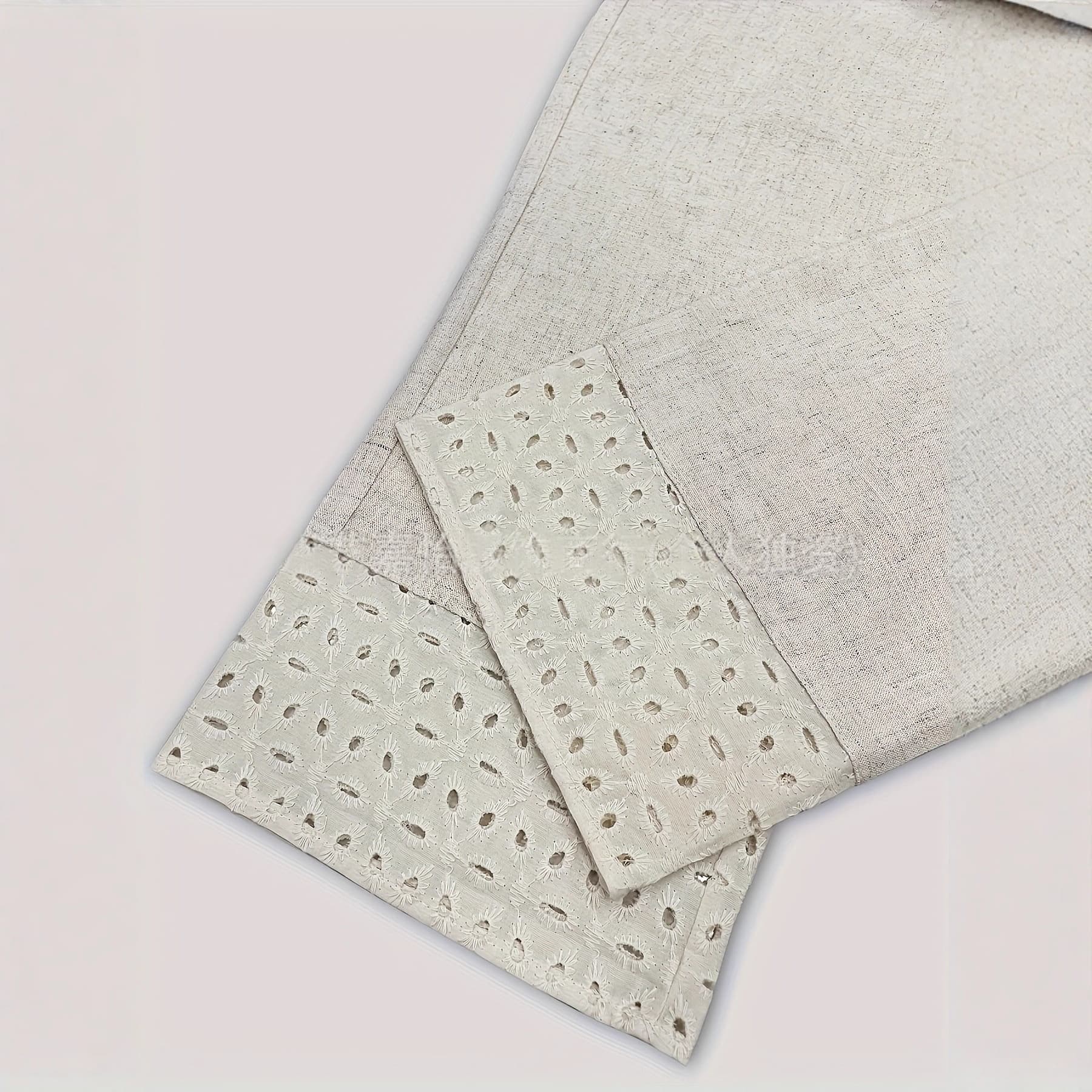 Lace Patchwork Cropped Pants with Elastic Waist