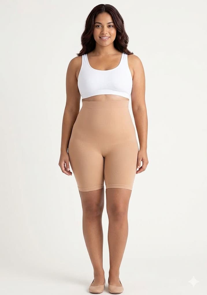High-Waist Tummy Control Shaping Shorts