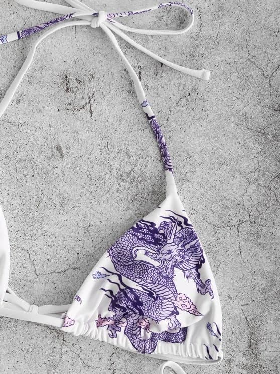 Sexy Printed String Bikini Swimsuit