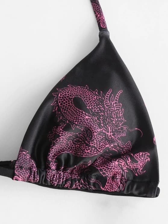 Sexy Printed String Bikini Swimsuit
