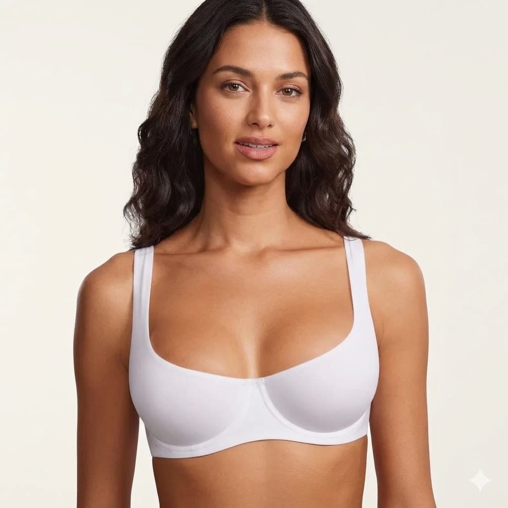 Unlined Balconette Bra Underwire Support