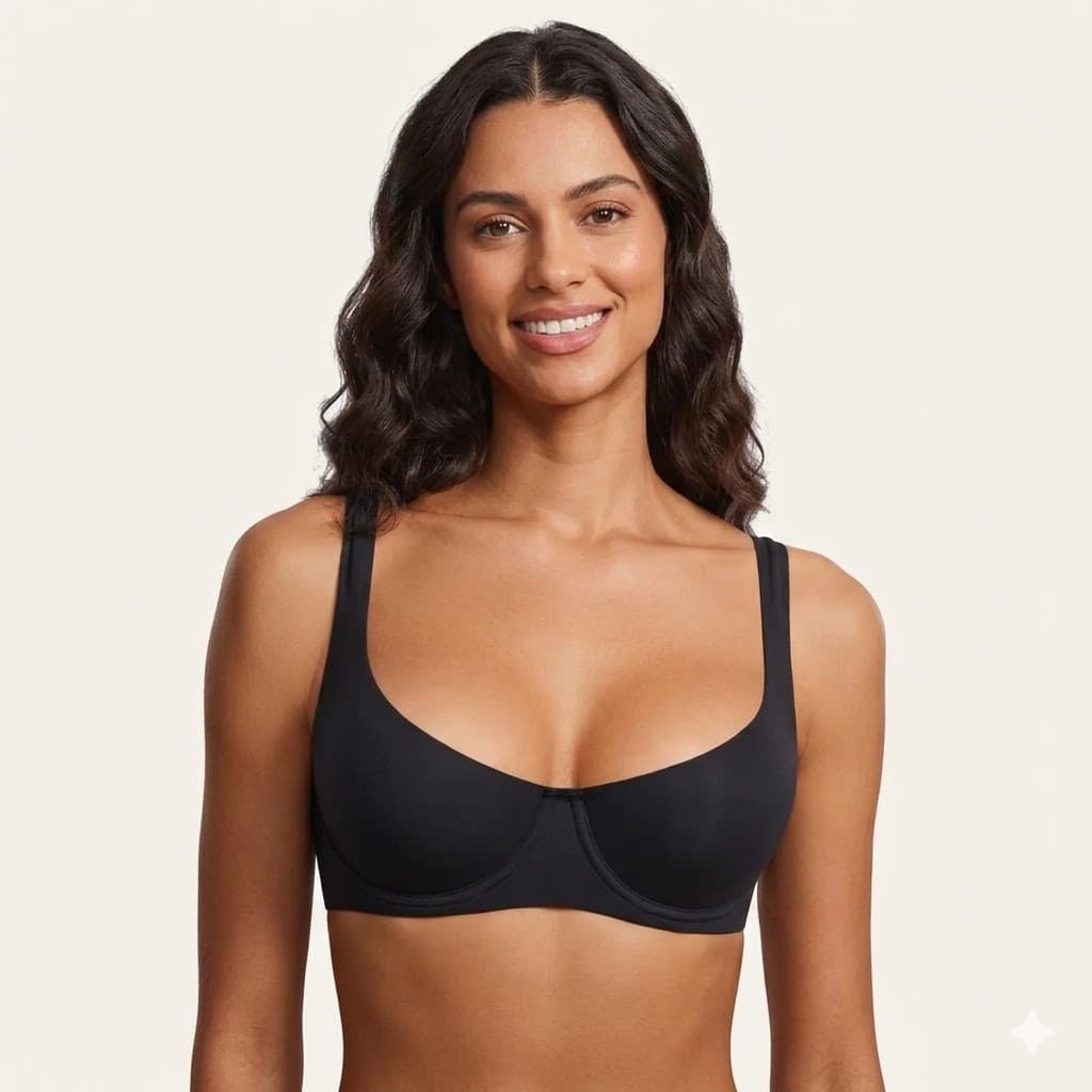 Unlined Balconette Bra Underwire Support