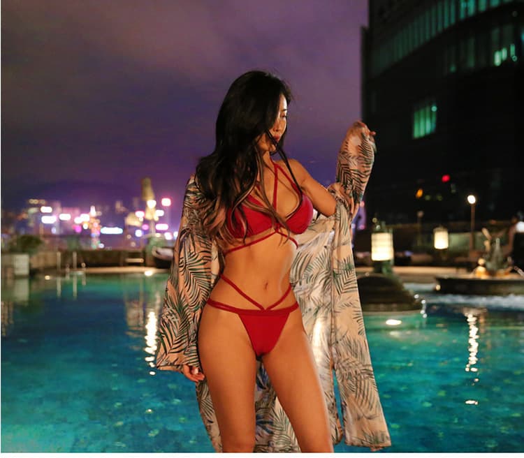 Chic Crisscross Halter Bikini Set