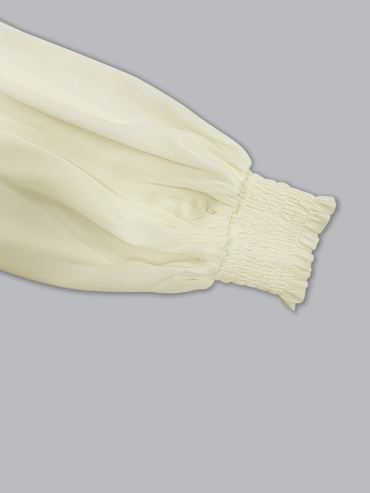 Elegant Puff Sleeve Ruched Waist Maxi Dress