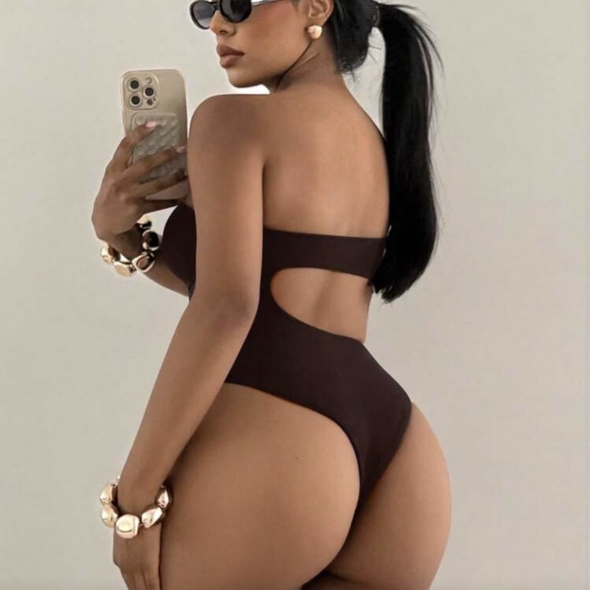 Sexy Backless Tube Bikini One-Piece Swimsuit