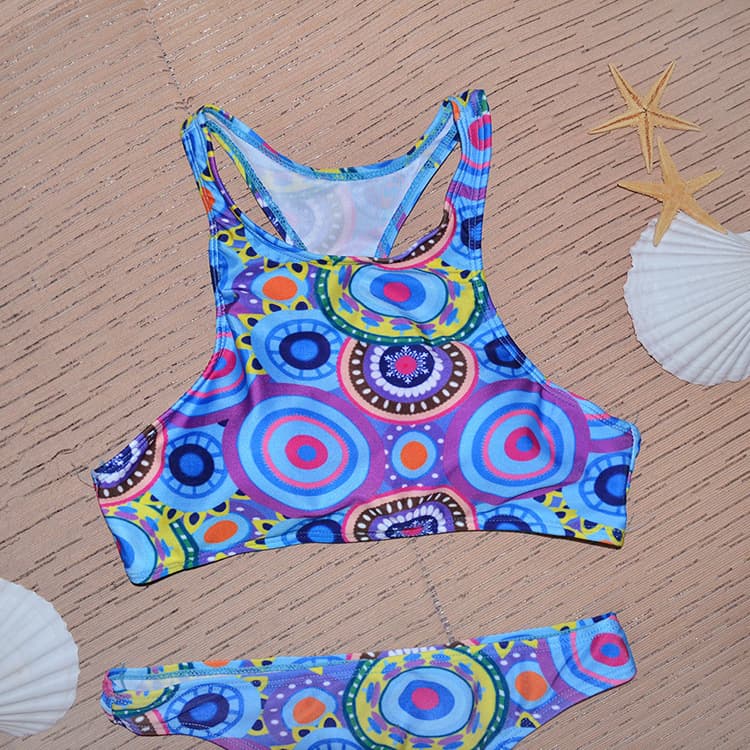 Vibrant High Neck Brazilian Bikini Set