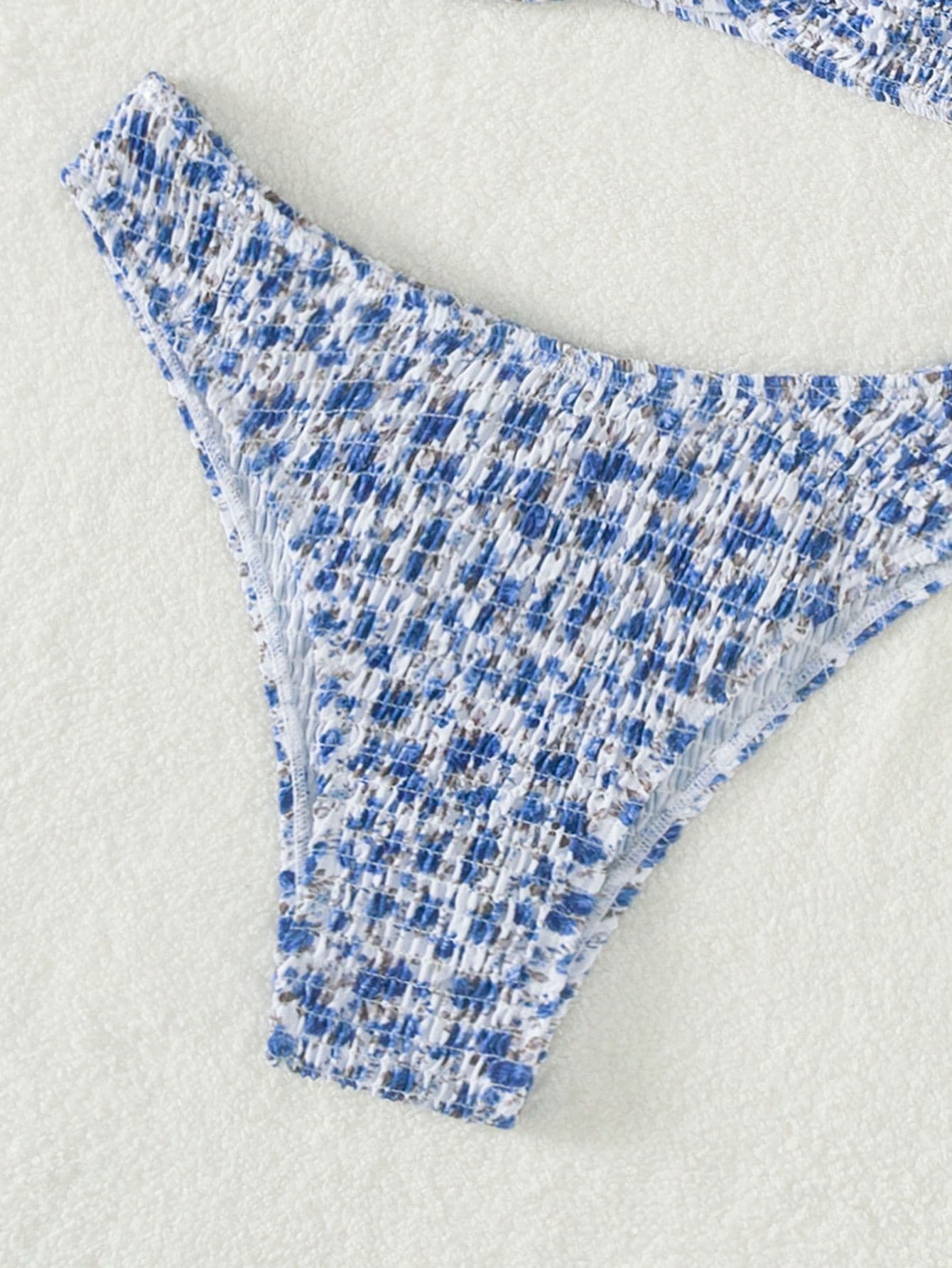 Floral Print Halter Neck Bikini Set