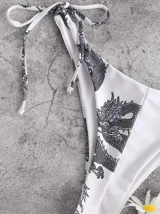 Sexy Printed String Bikini Swimsuit