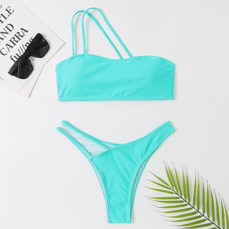 Chic One Shoulder Bikini Set Swimsuit