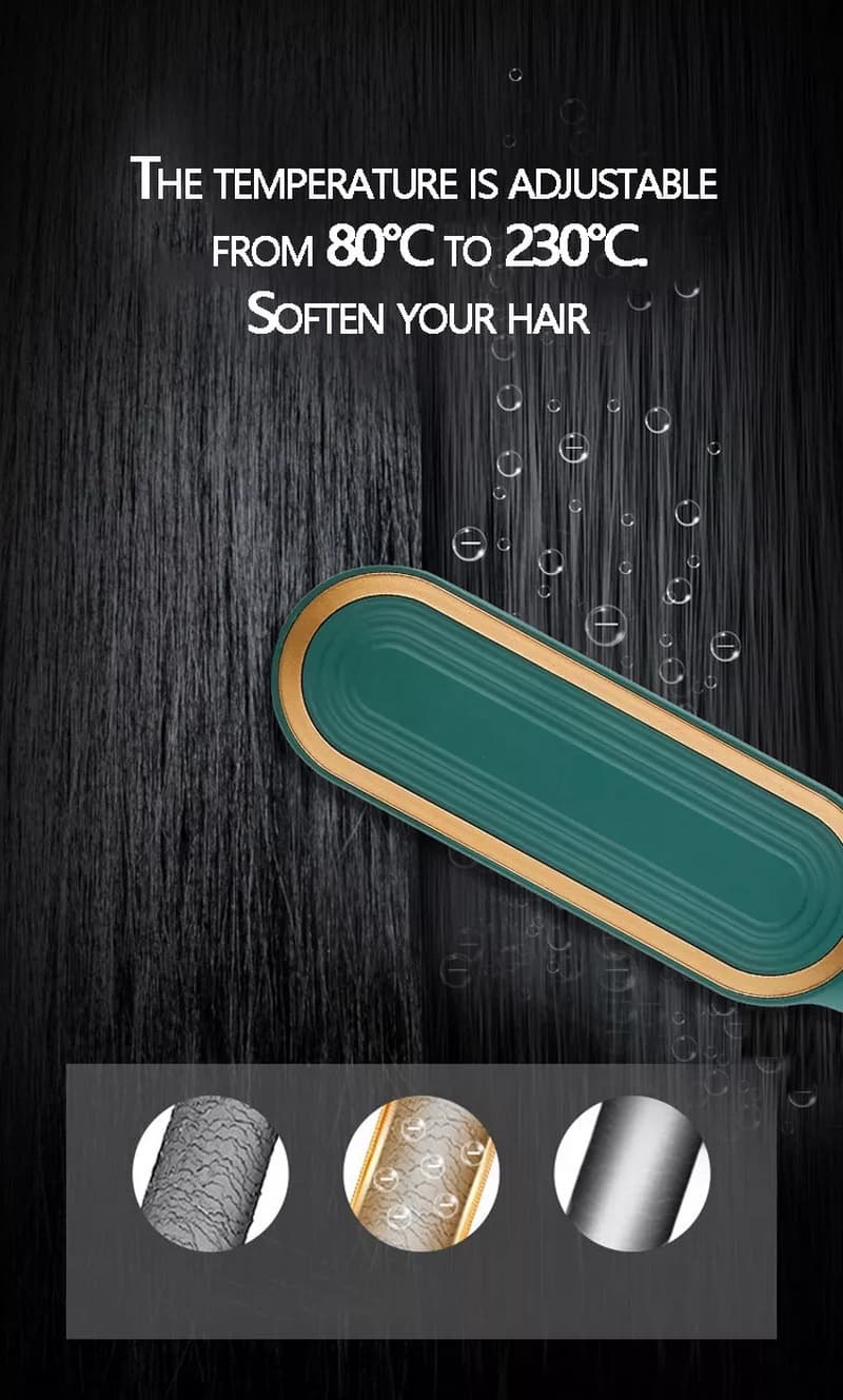 2 in 1 Hair Straightener and Curling Hot Comb