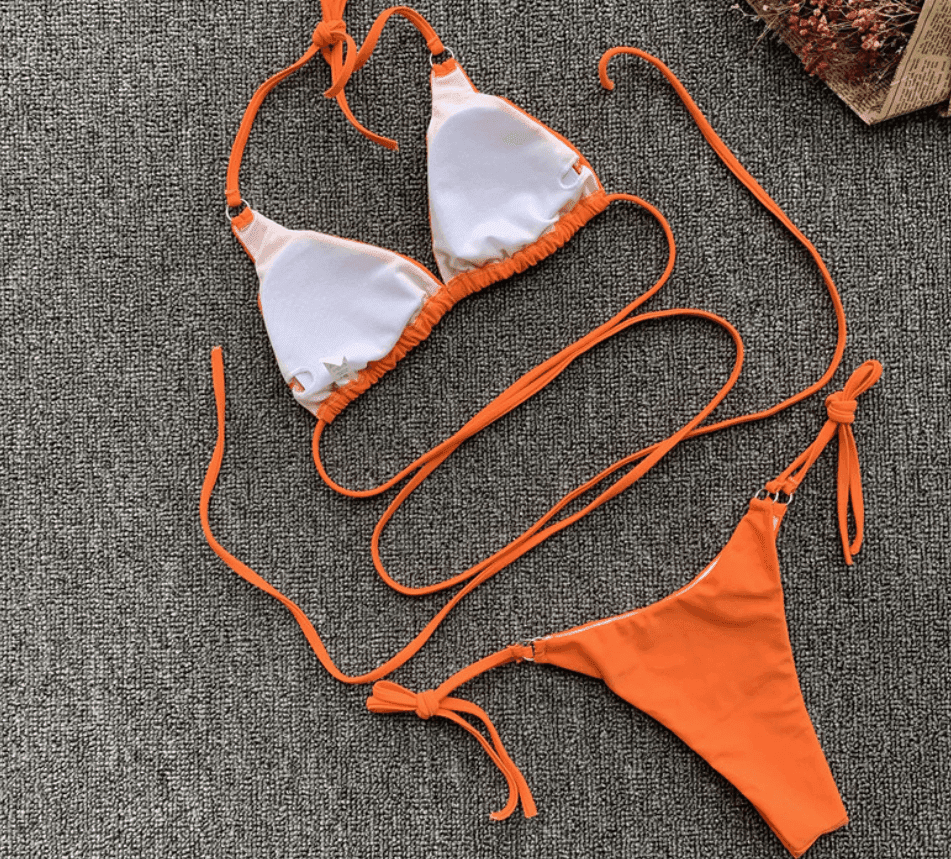 Minimalist Ring Detail Bikini Set