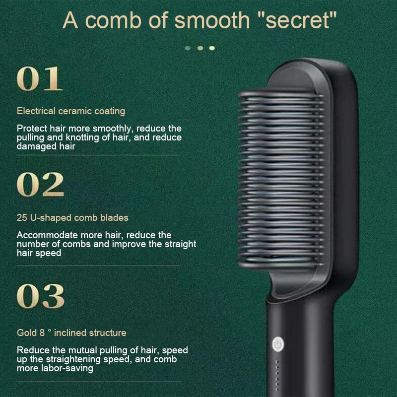 2 in 1 Hair Straightener and Curling Hot Comb