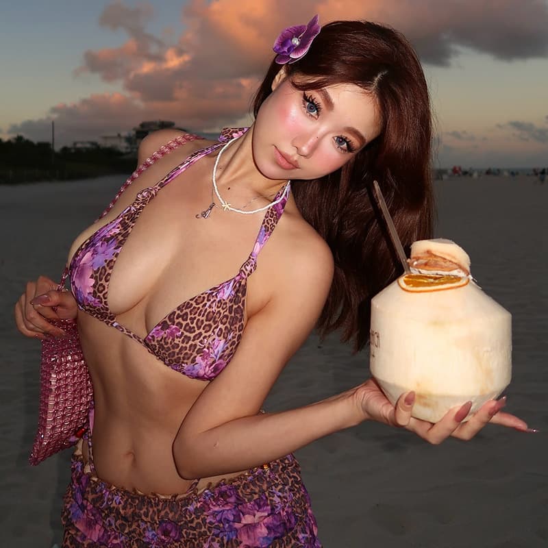 Summer Leopard Print Bikini with Lace Up Skirt 3 Piece Set