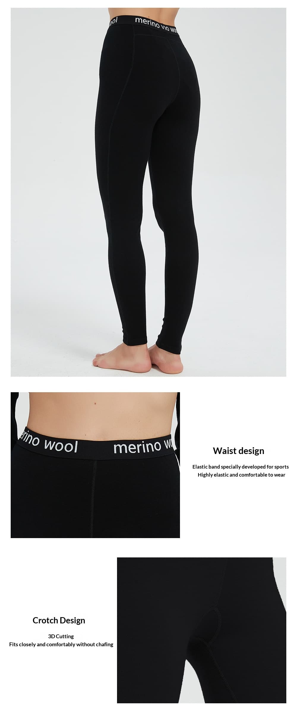 Merino Wool Thermal Leggings for Women