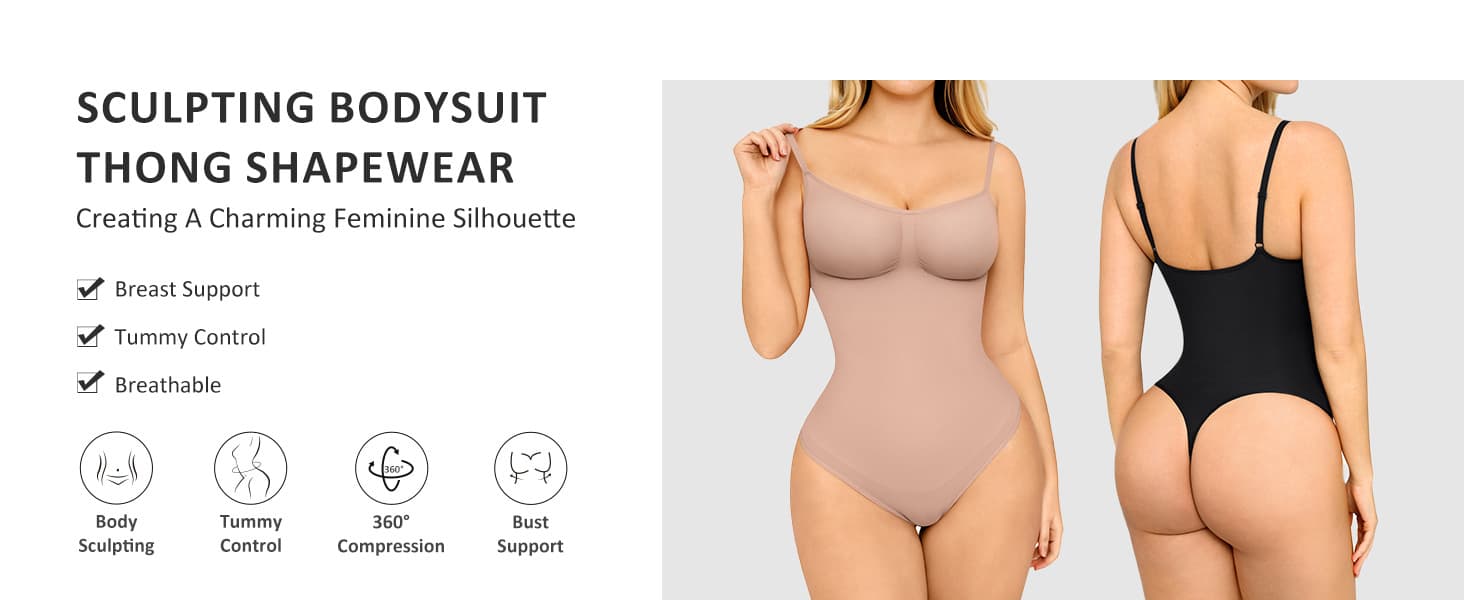 Seamless Tummy Control Bodysuit with Butt Lifting