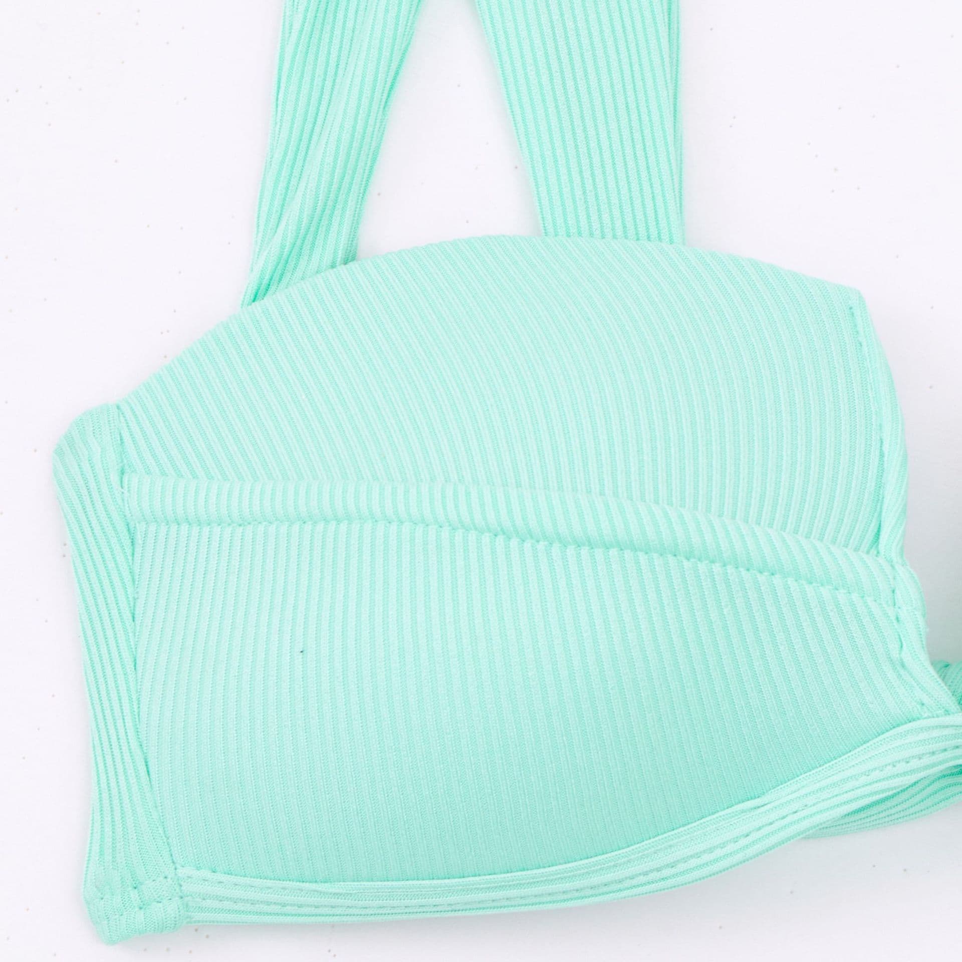 U Shaped Bikini Top with High Cut Bottoms