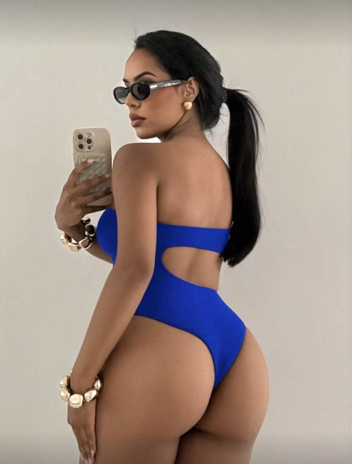 Sexy Backless Tube Bikini One-Piece Swimsuit