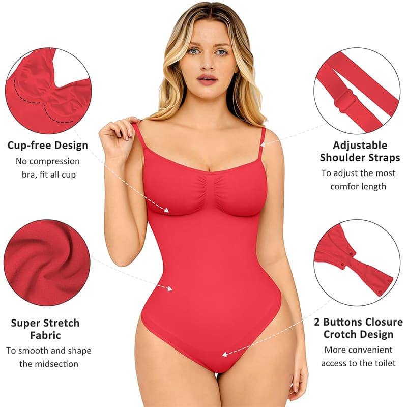 Seamless Tummy Control Bodysuit with Butt Lifting