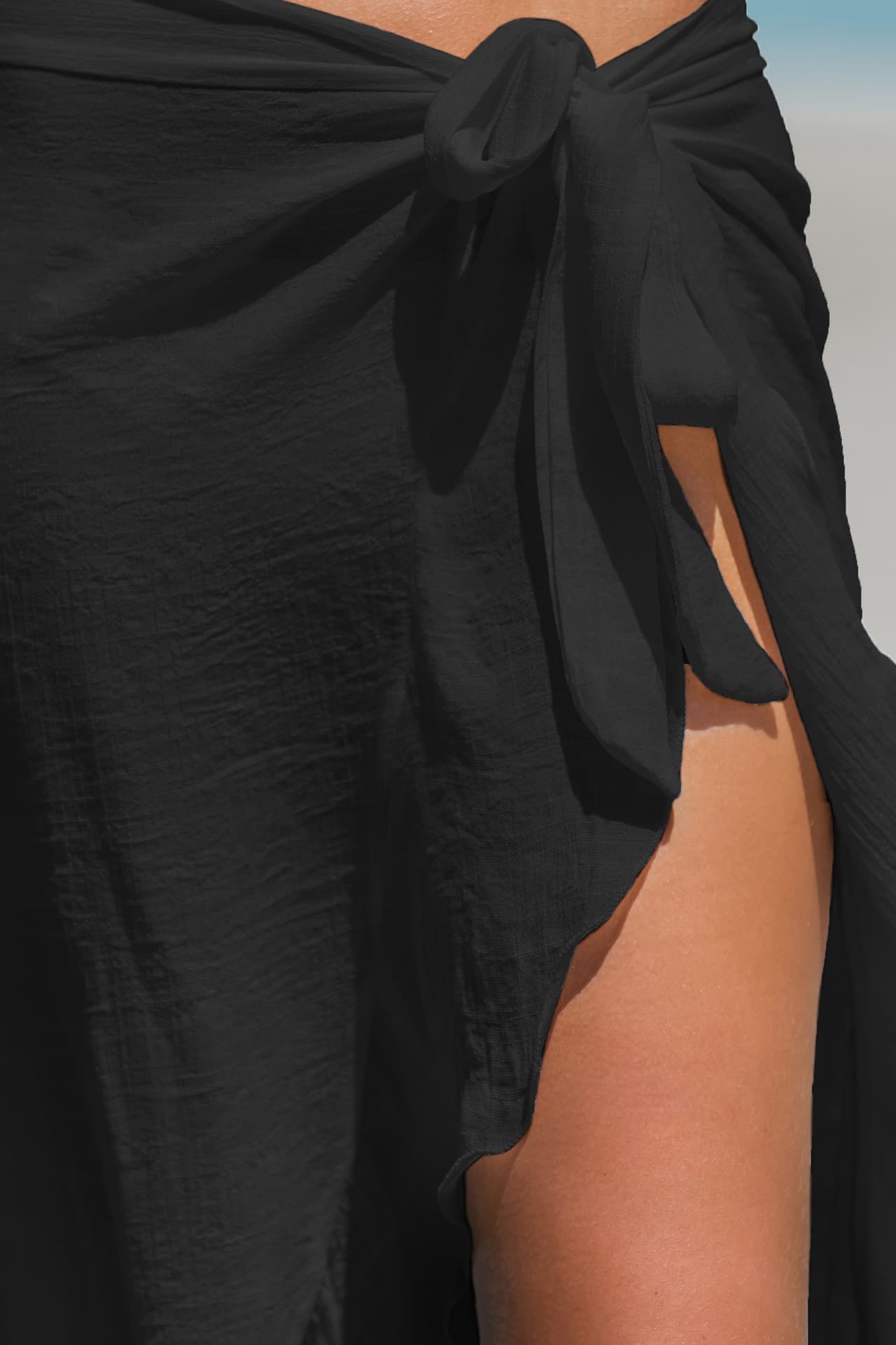 Lace Up Beach Cover Up Maxi Skirt