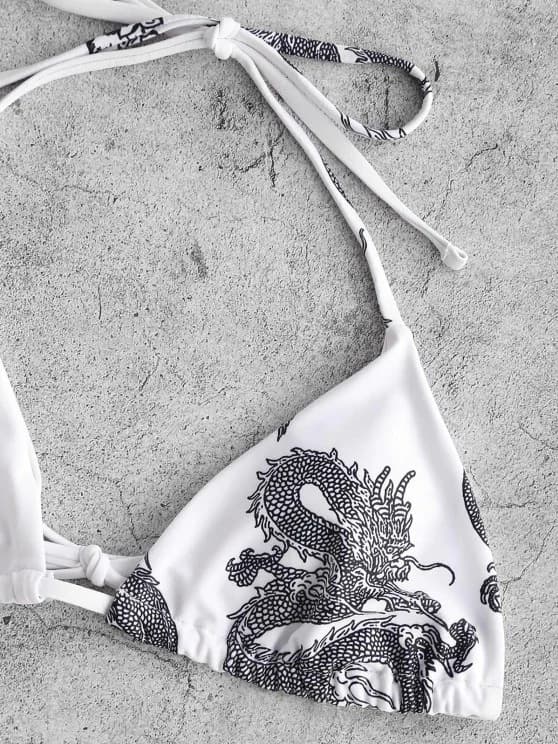 Sexy Printed String Bikini Swimsuit