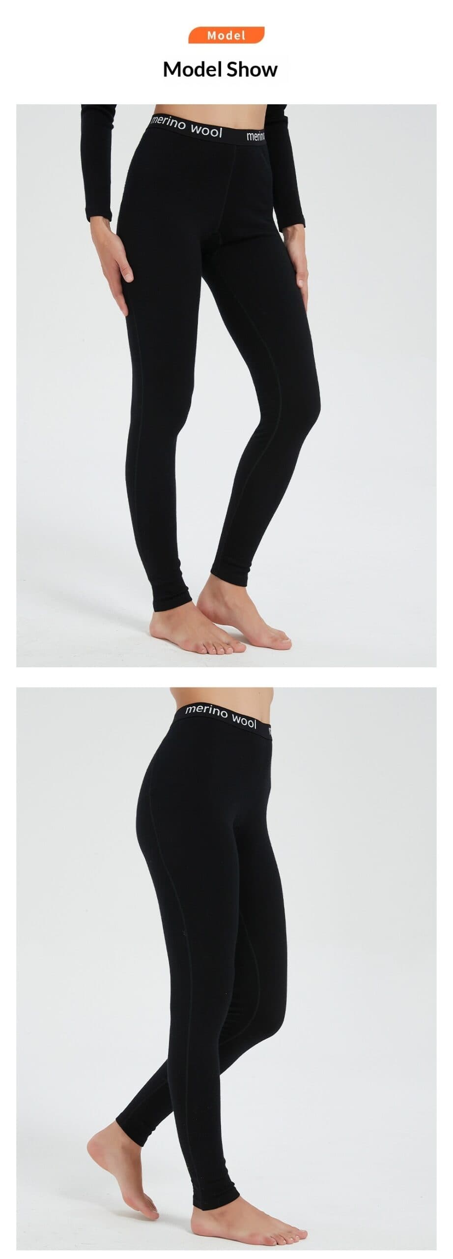 Merino Wool Thermal Leggings for Women