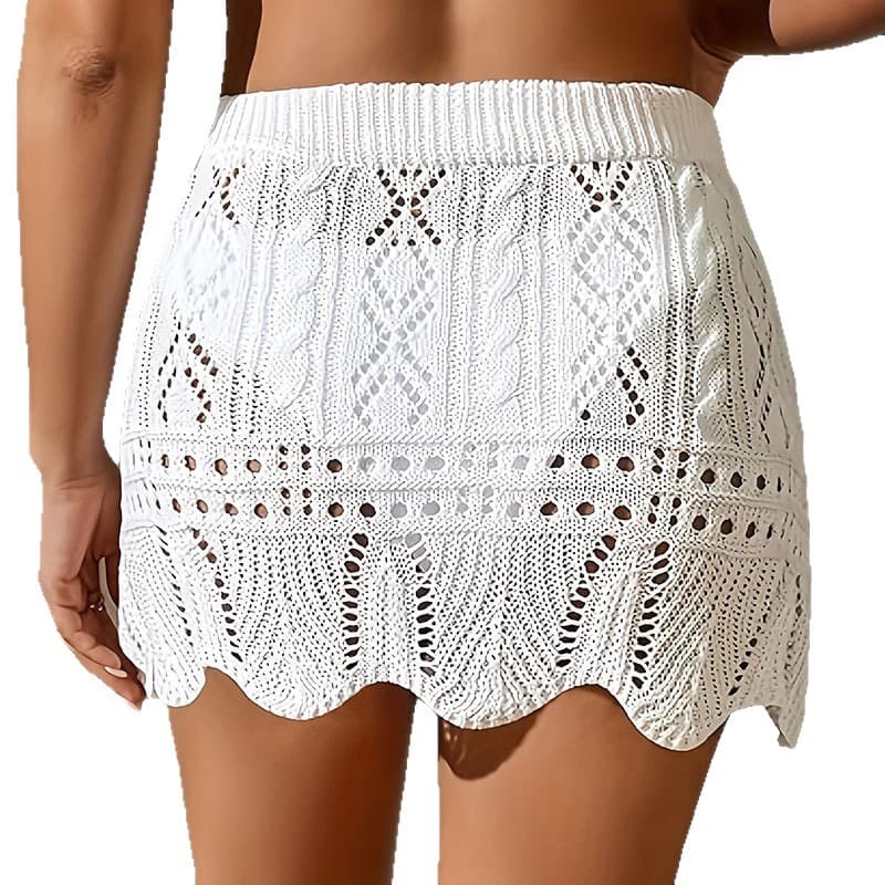 Knit Crochet Skirt Beach Cover Up